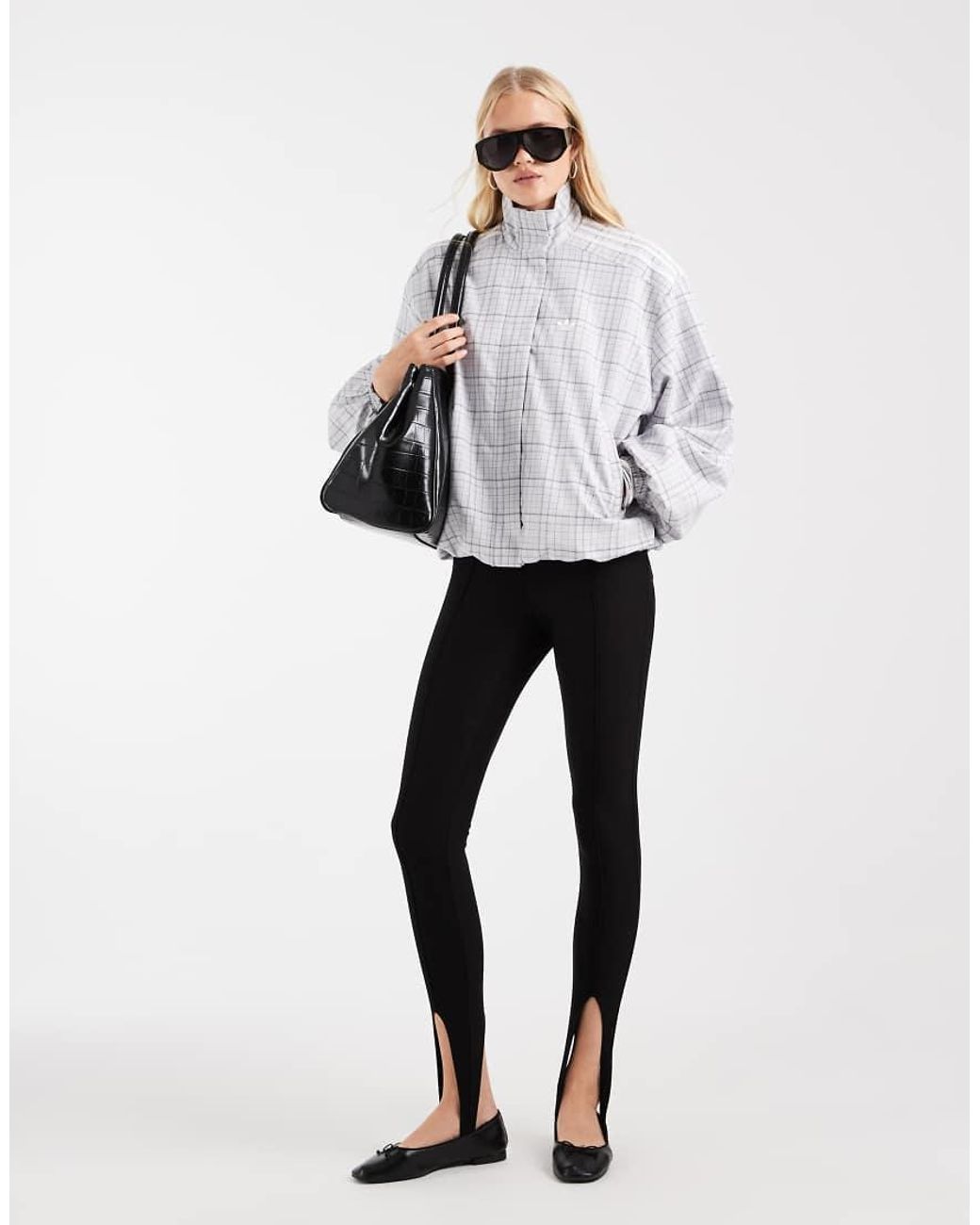 Adidas Originals Gray Check Track Top