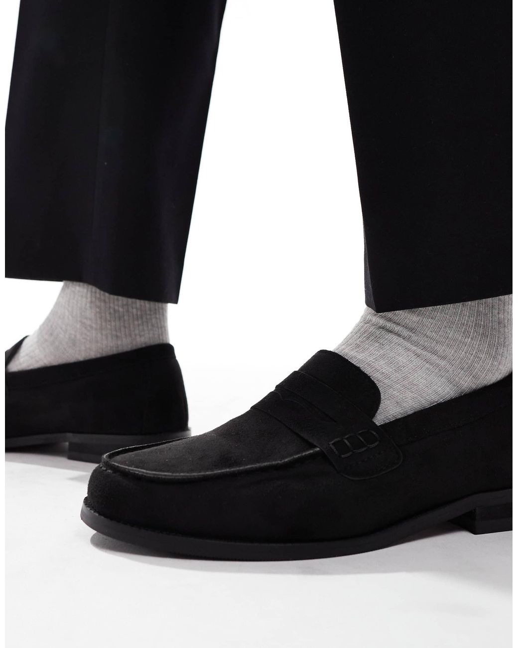 SEQWL Black Hero Ruched Detailing Loafers for men