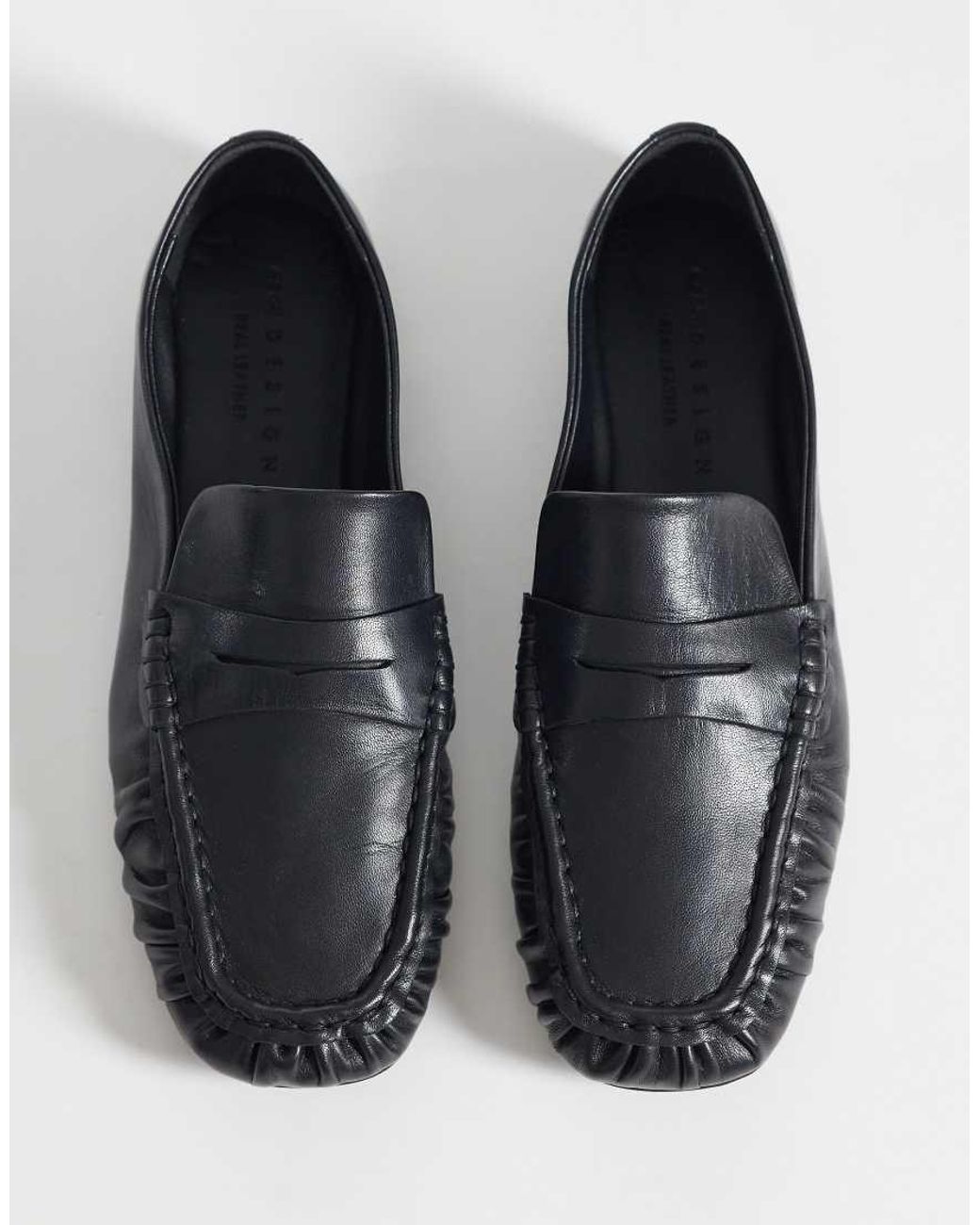 Micha Mocasines De Cuero En Negro ASOS de color Blue