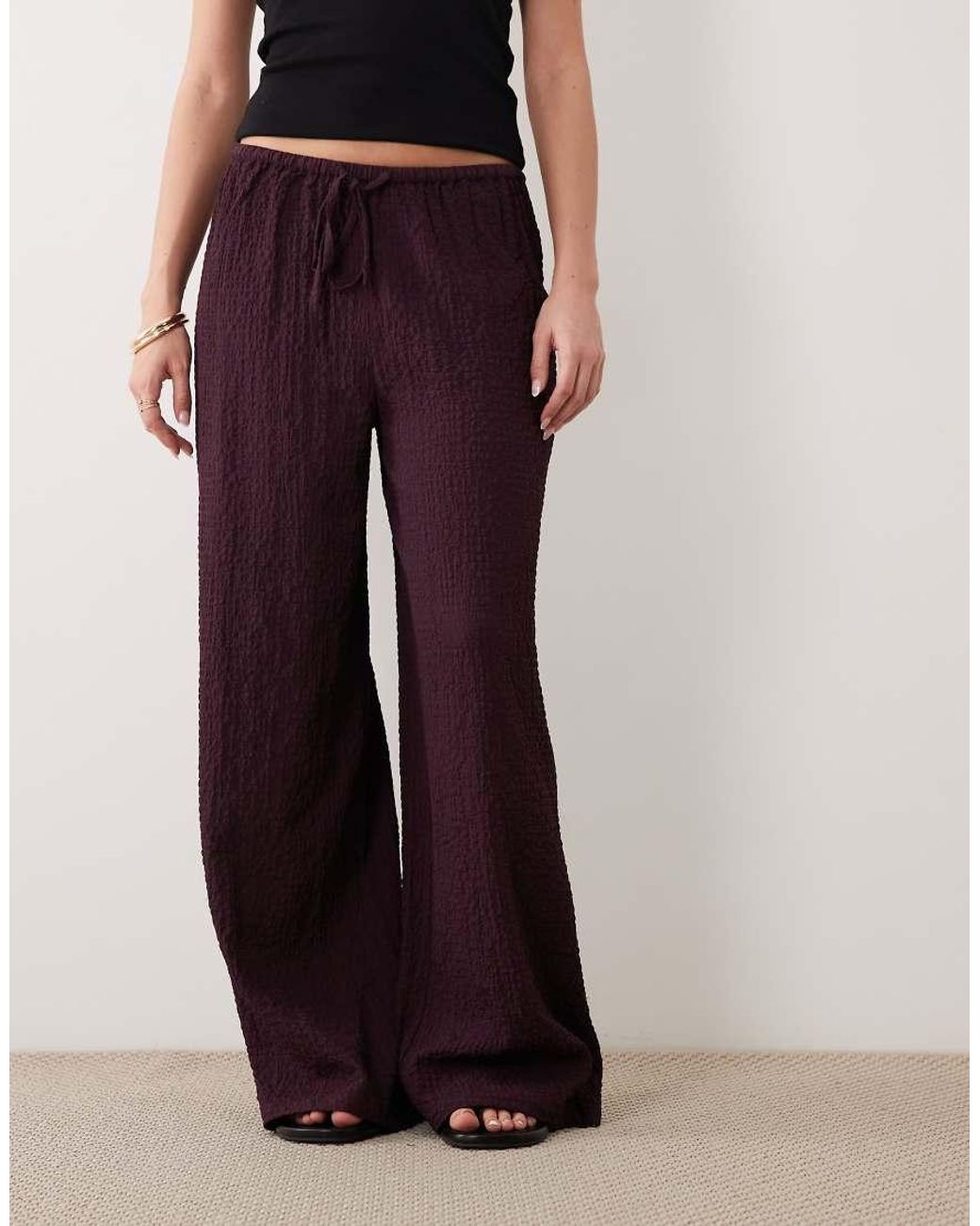 Wednesday's Girl Purple Wide Leg Trousers