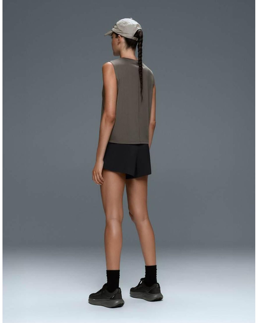 Oysho Gray Technical Sleeveless T-shirt With Text