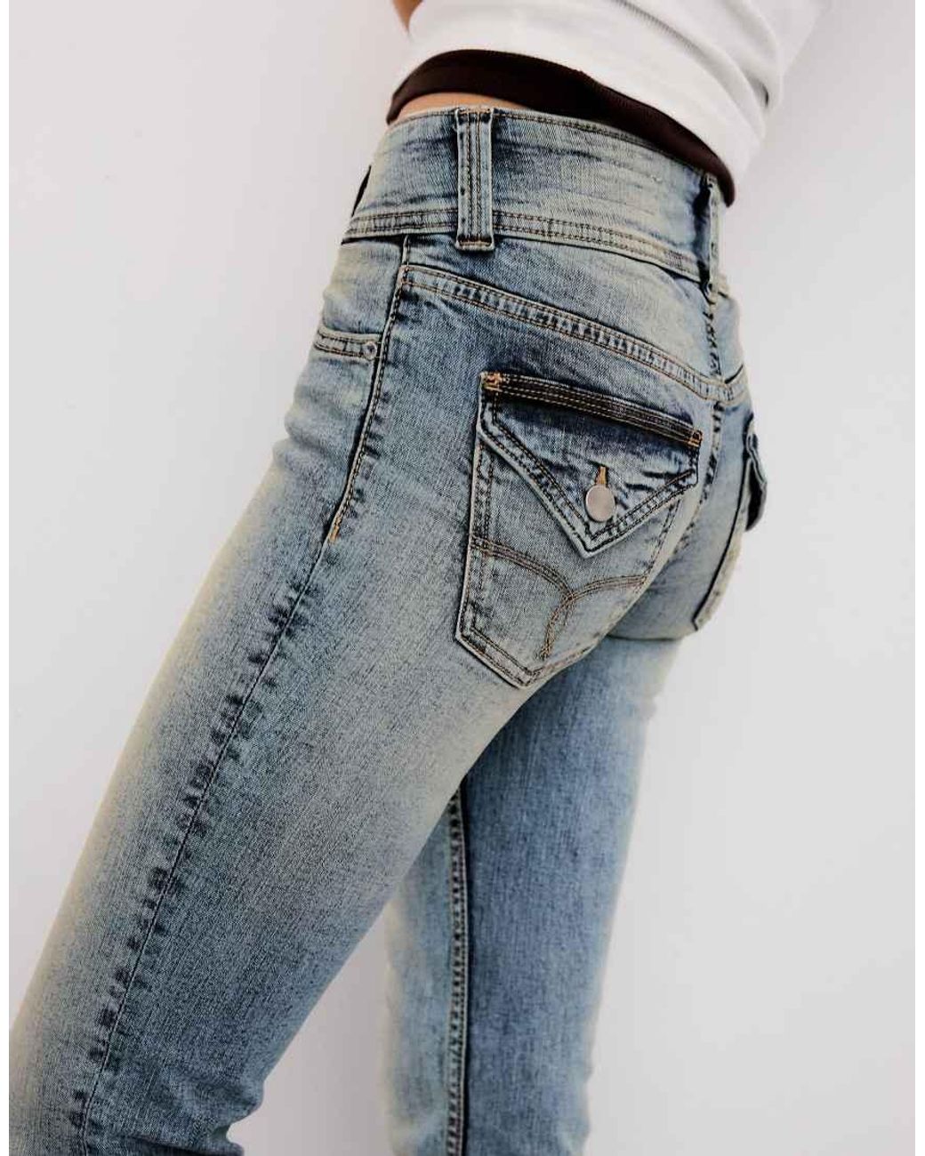 Bershka Blue Bootcut Jeans