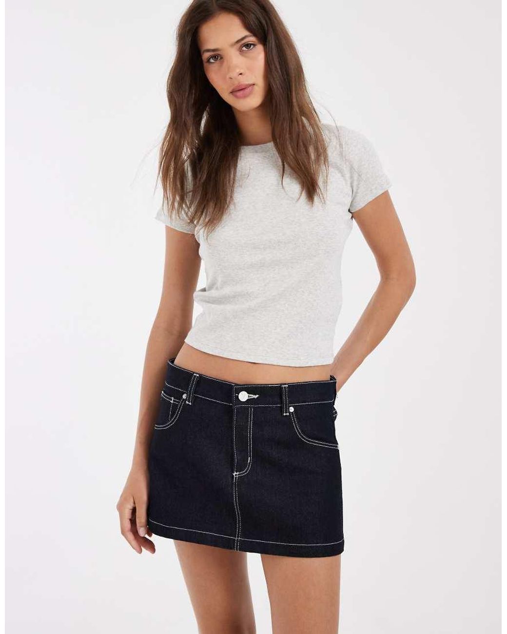 Hollister Blue Ribbed Baby Tee