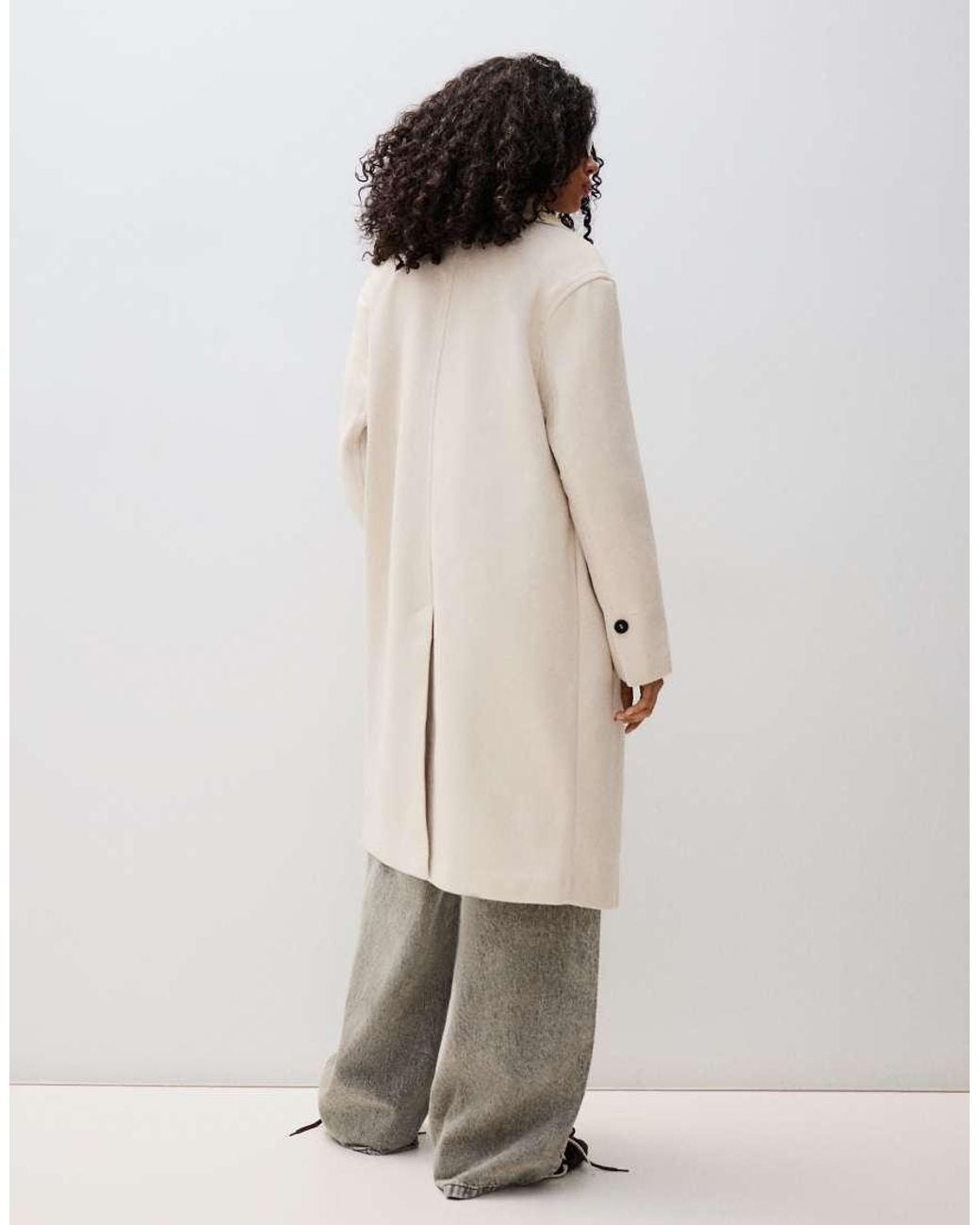 Bershka Blue Long Soft Coat