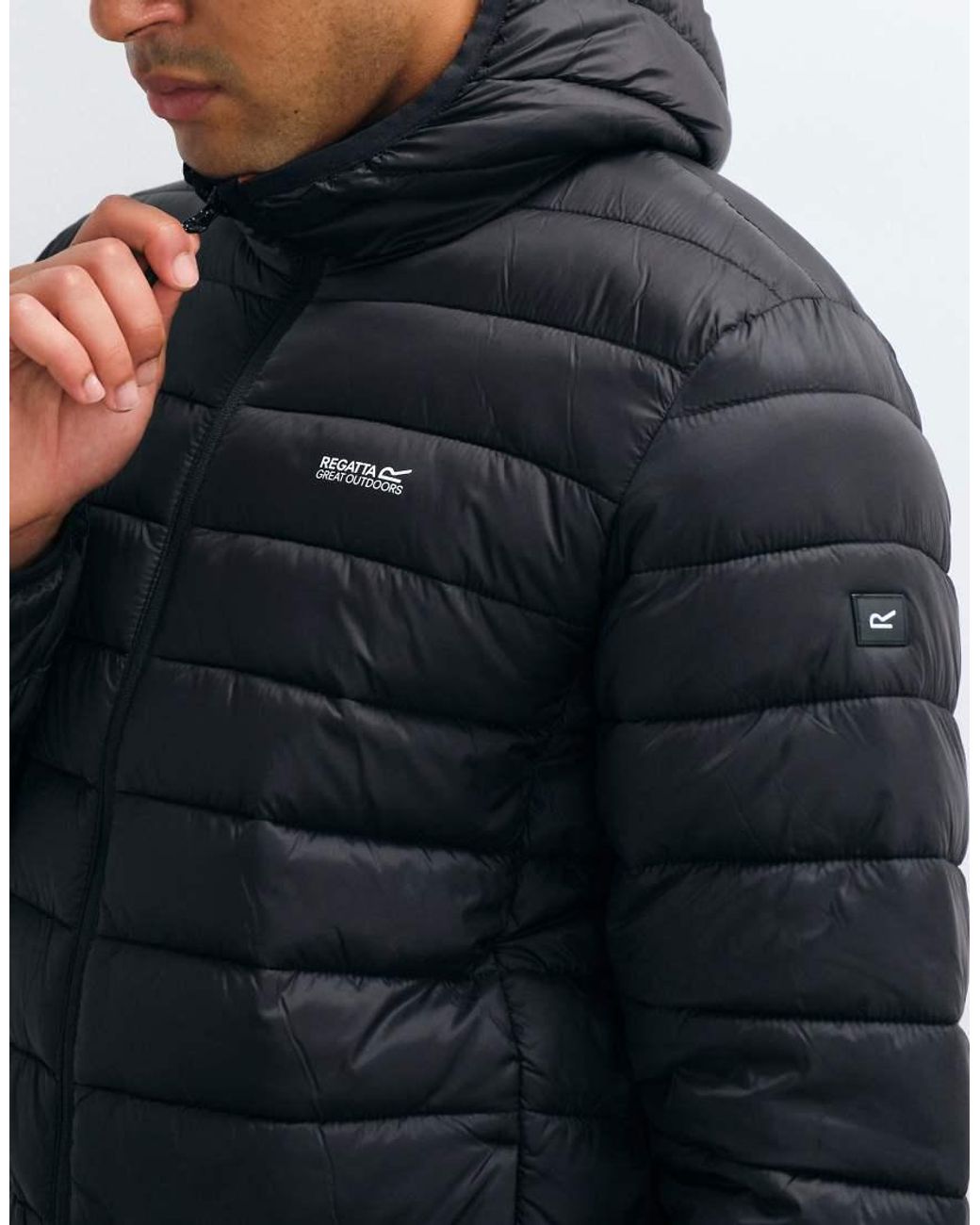 Regatta Blue Insulated Hooded Marizion Quilted Jacket for men
