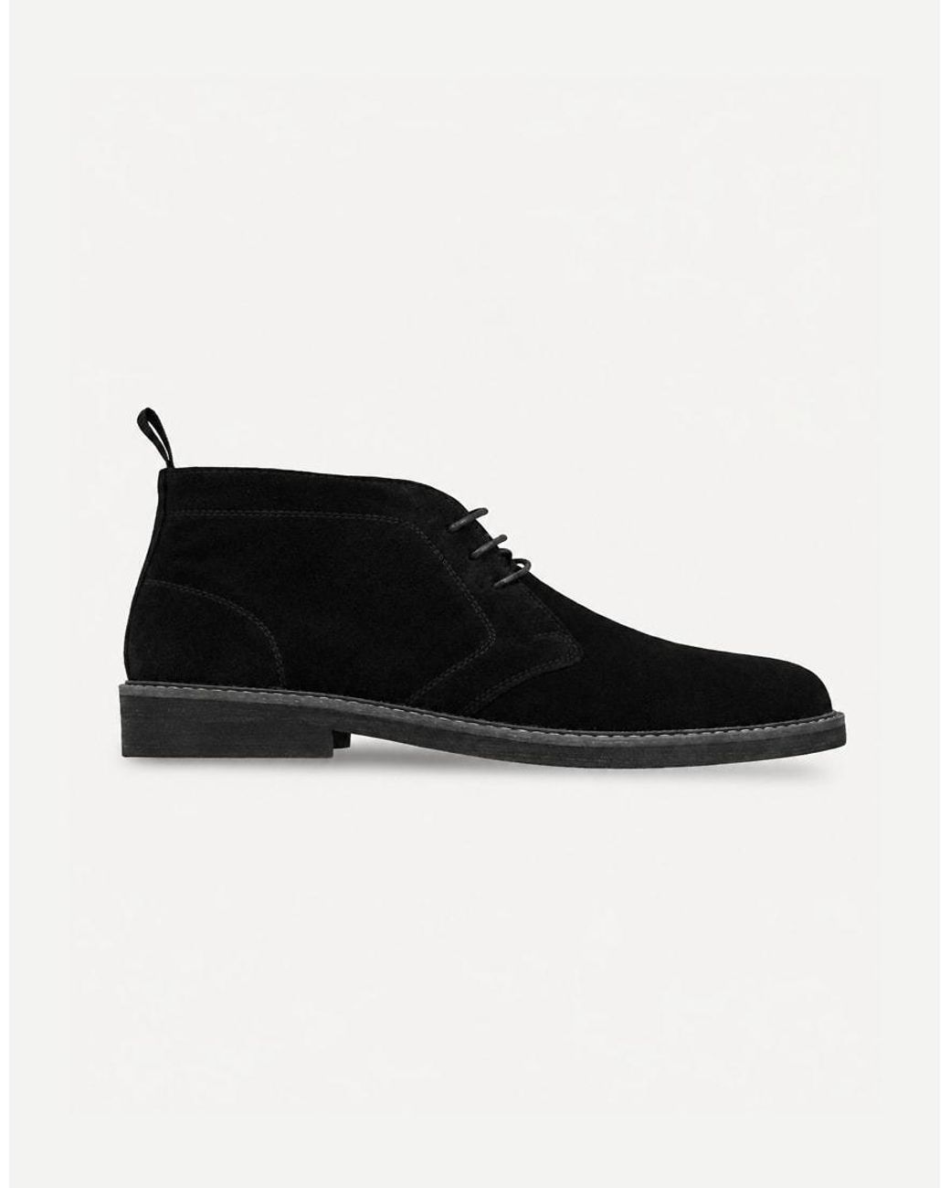 Thomas Crick Black Arizona Leather Chukka Boots for men