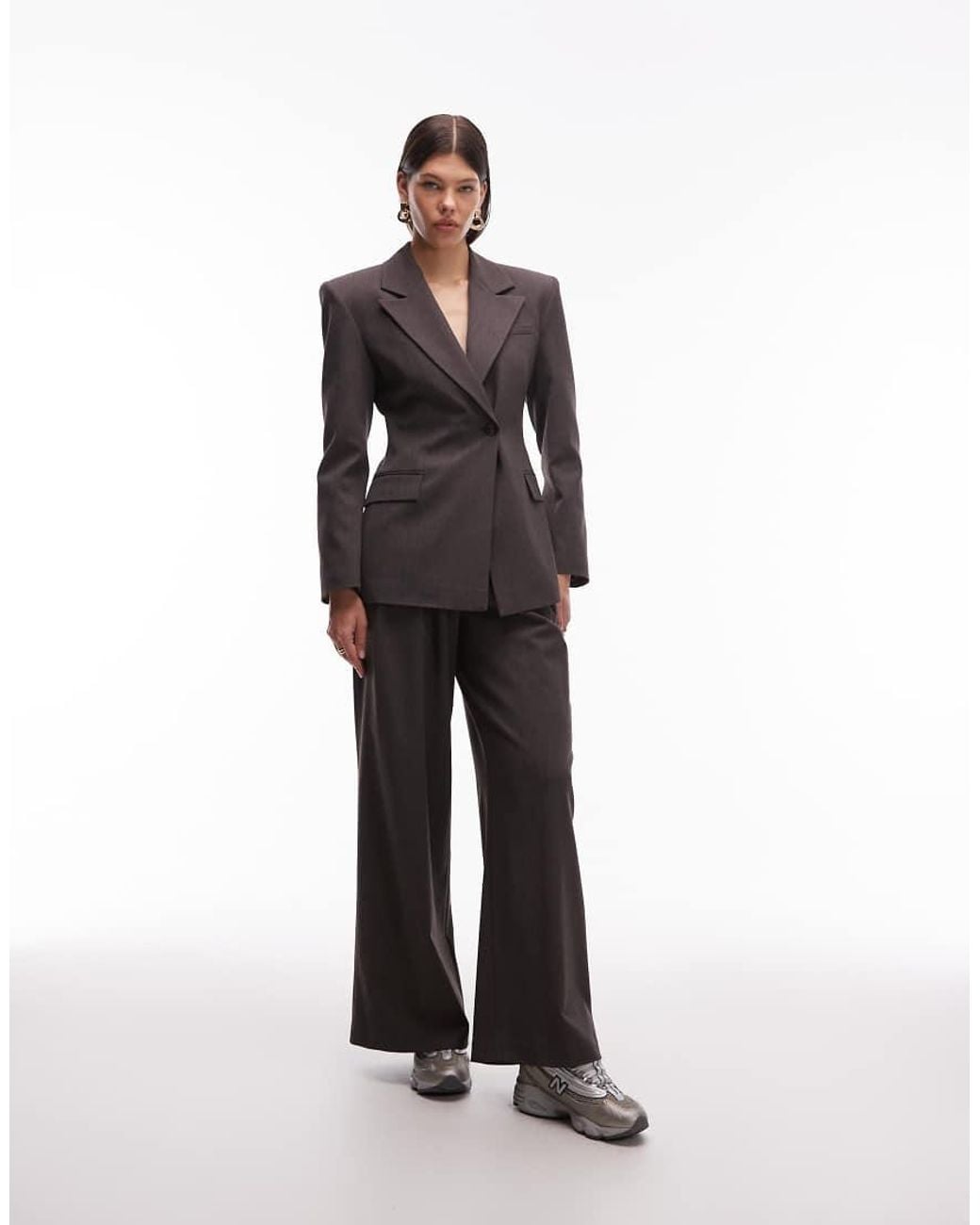 ASOS Natural Cinch High Break Point Blazer