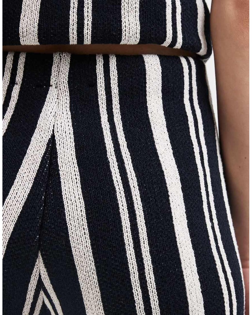 ASOS White Knitted Cotton Blend Micro Short Co-ord