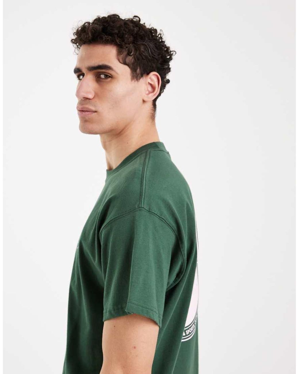T-Shirt Con Stampa Di Palme Sul Retro di Nike in Green da Uomo