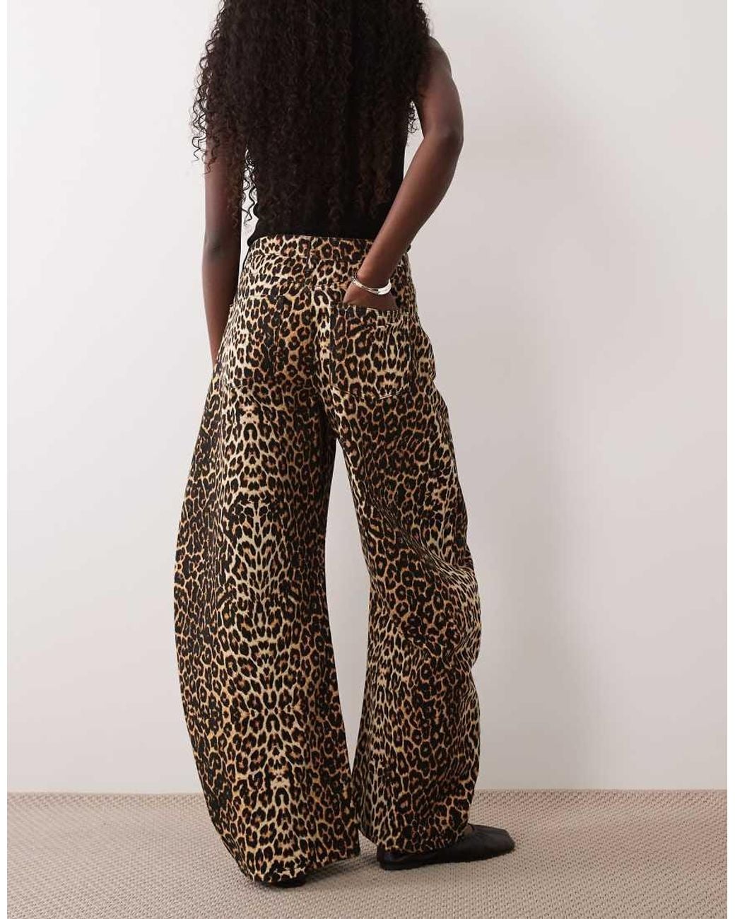 ASOS Brown Toffee Leopard Horn Jean