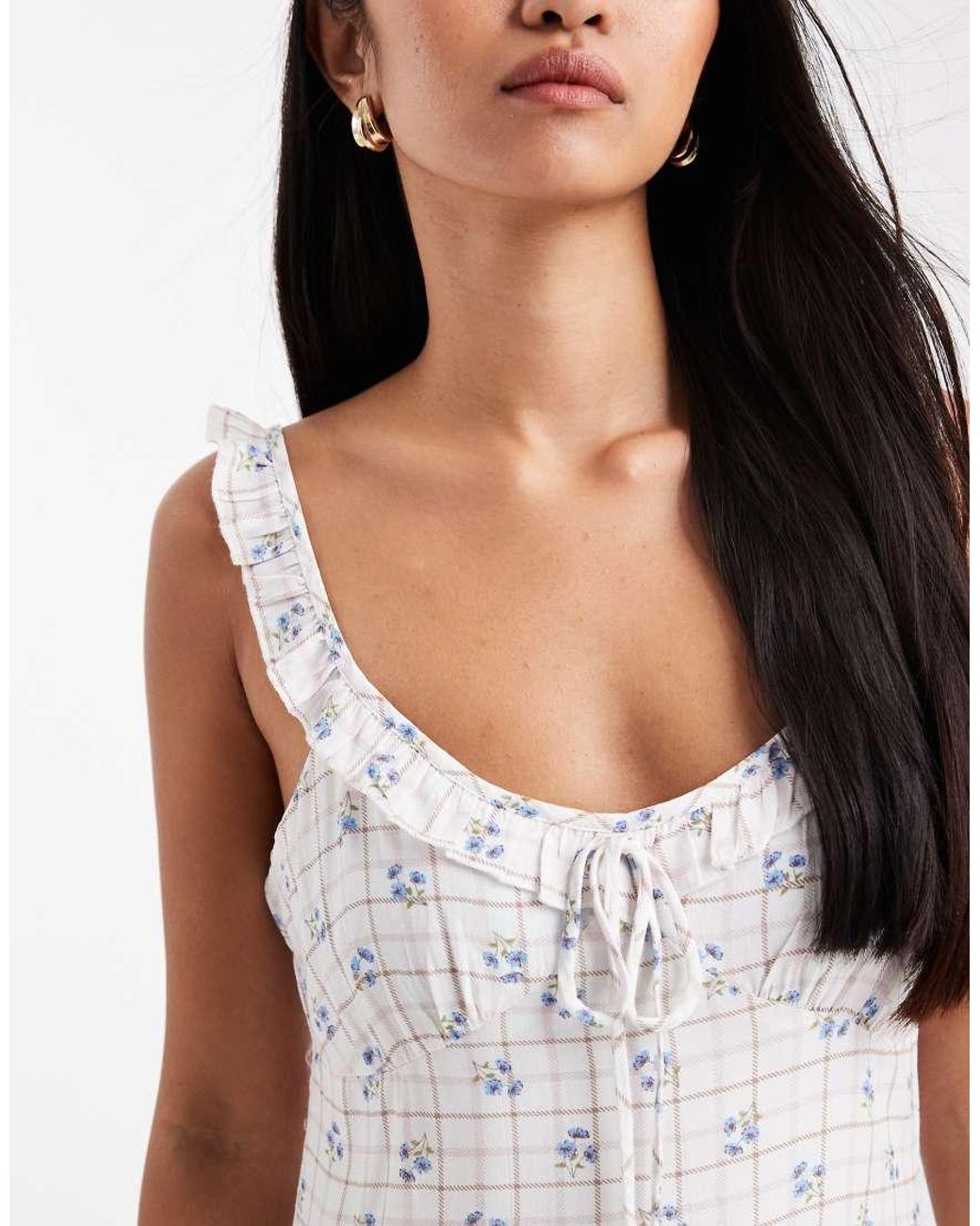 Cotton On White Layla Frill Midi Dress