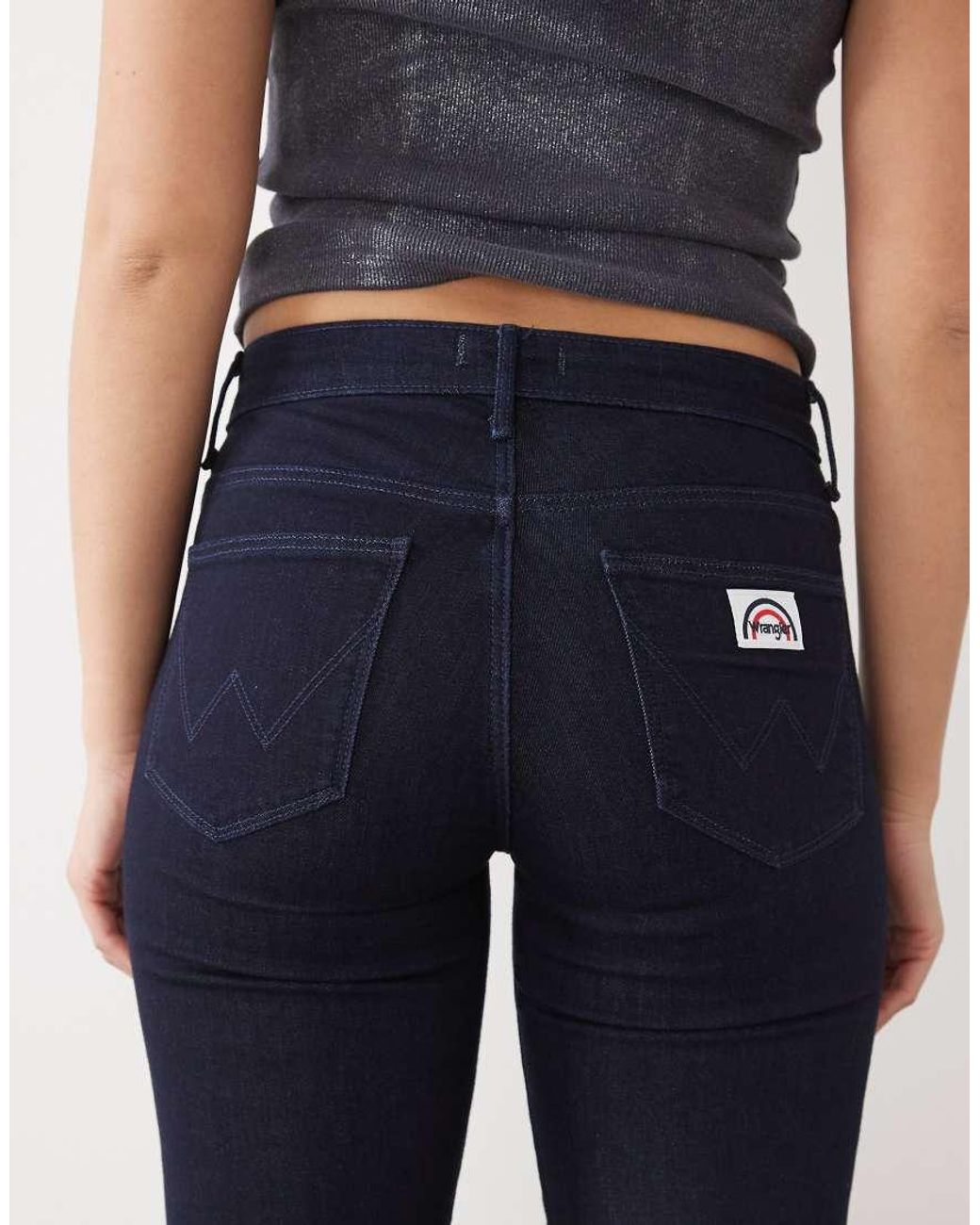 Wrangler Blue Flared Jean With Front Pockets