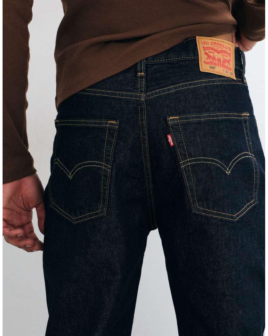 Levi's 565 Losse Rechte Jeans in het Blue voor heren