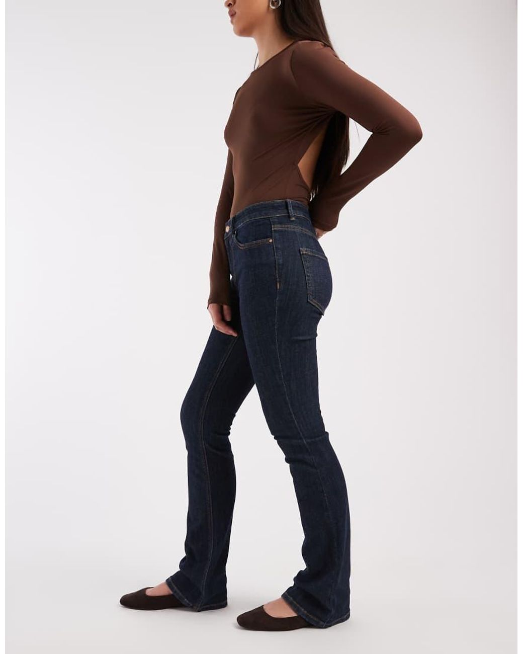 Vero Moda Blue Flash Mid Rise Flare Jeans