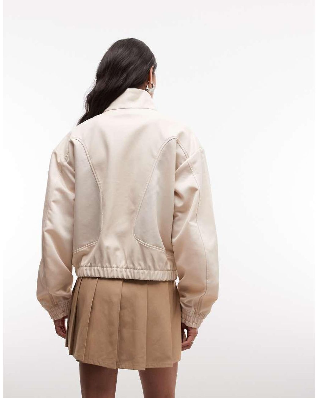 Nike Natural Flight Faux Leather Bomber Jacket