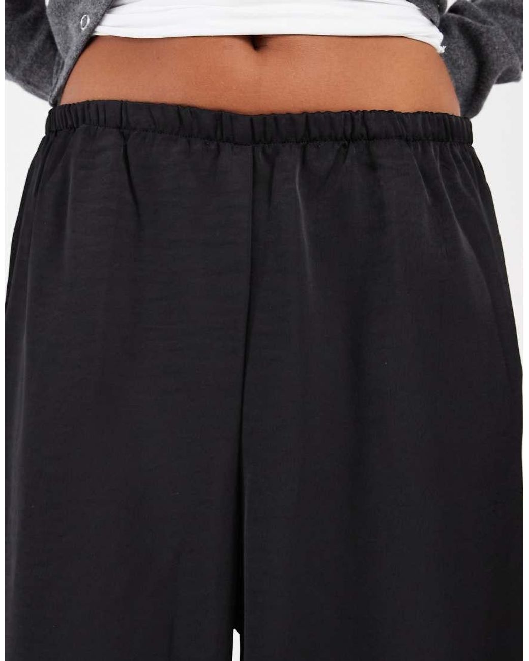 Vero Moda Black Mid Rise Balloon Trouser