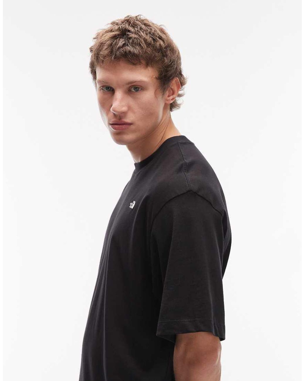 The North Face Black Essential Simple Dome Logo Oversized T-Shirt for men