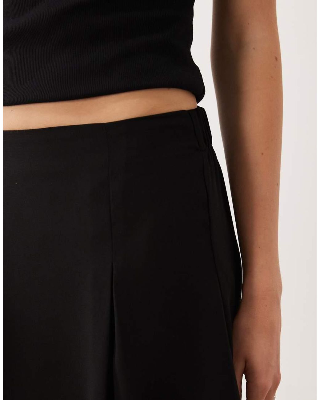 Vila Black Flippy Hem Mini Skirt