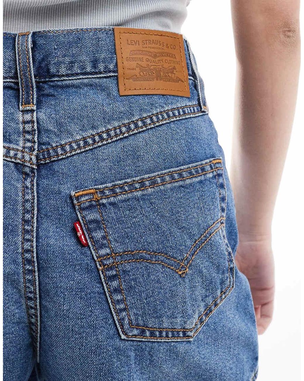 Levi's Blue 80s Mom Shorts