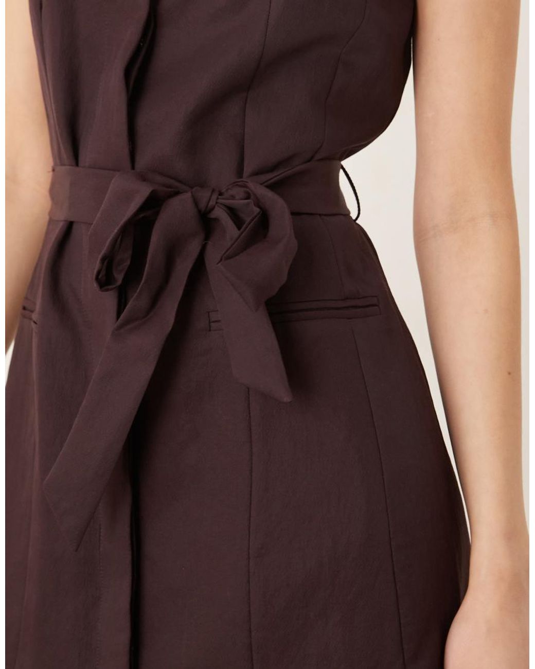 Mango Red Tailo Sleeveless Mini Dress