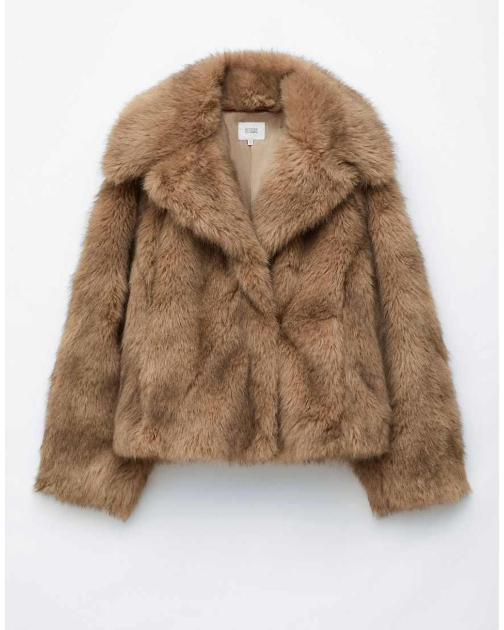 & Other Stories Brown Faux Fur Coat