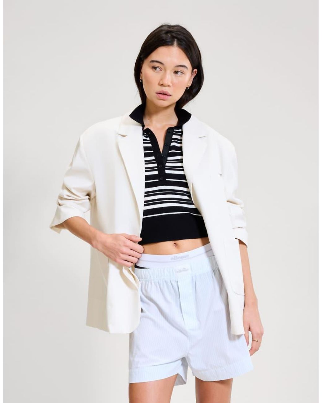 Ellesse White The Tailored Blazer