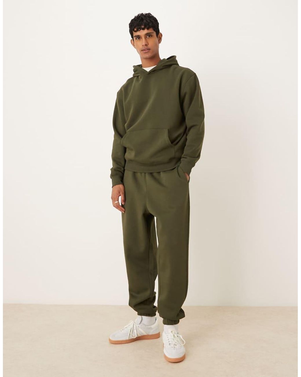 ASOS Green Essential Oversized Sweatpants for men