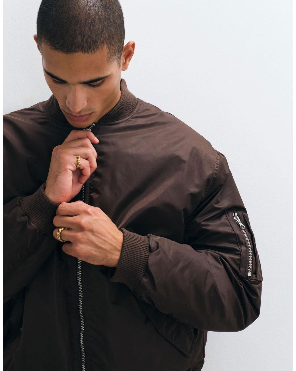 Bomber ASOS pour homme en coloris Gray