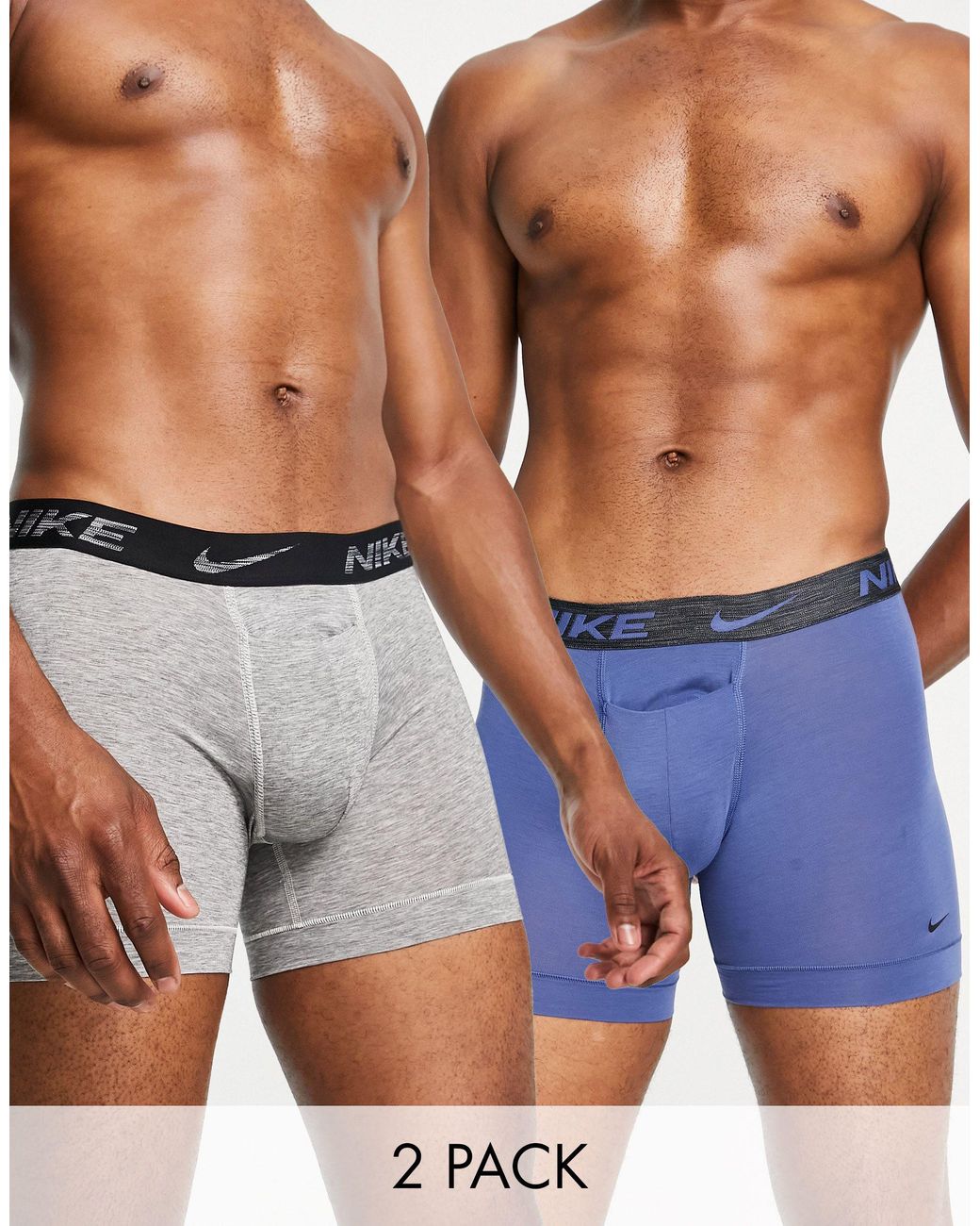 Nike Dri-fit Reluxe 2 Pack Boxer Briefs in Blue for Men