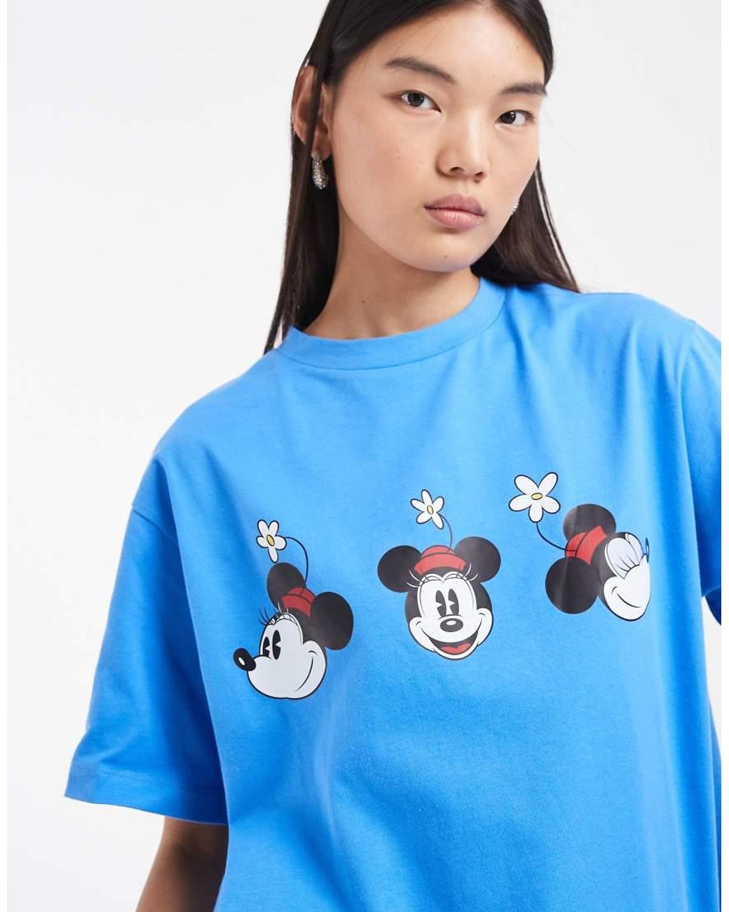 ASOS Blue Disney Oversized T-shirt With Minnie Print