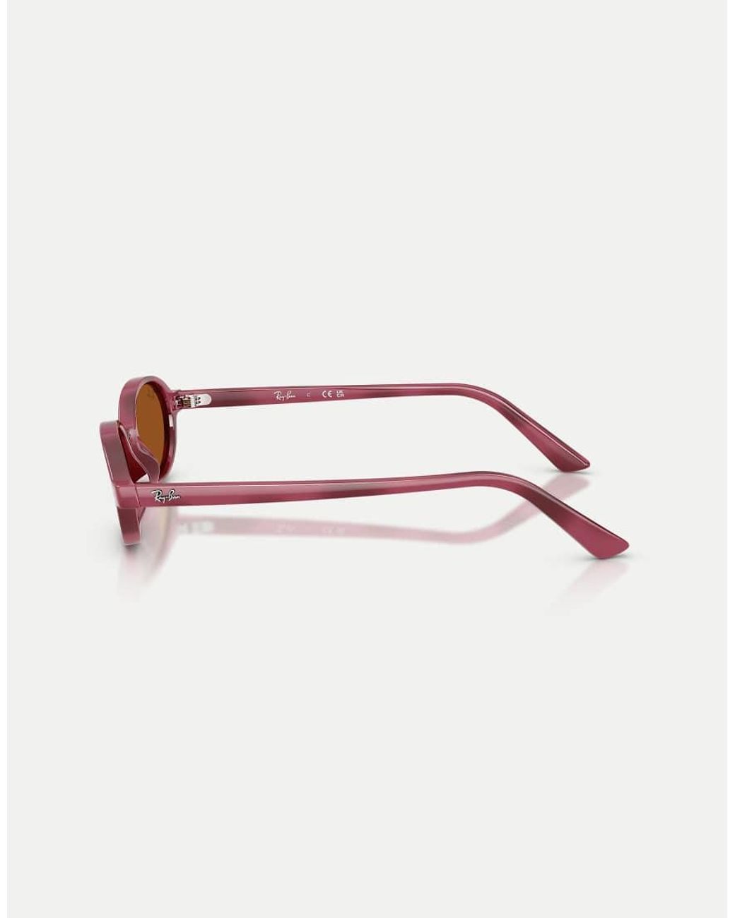 Ray-Ban Brown Khal Oval Sunglasses With Lens