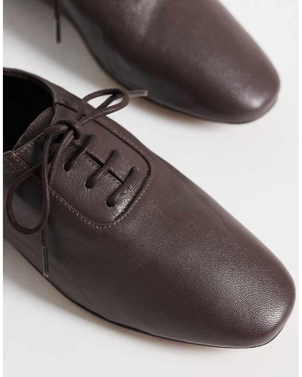 Bronx Brown Jazz-ette Lace Up Flat Shoes