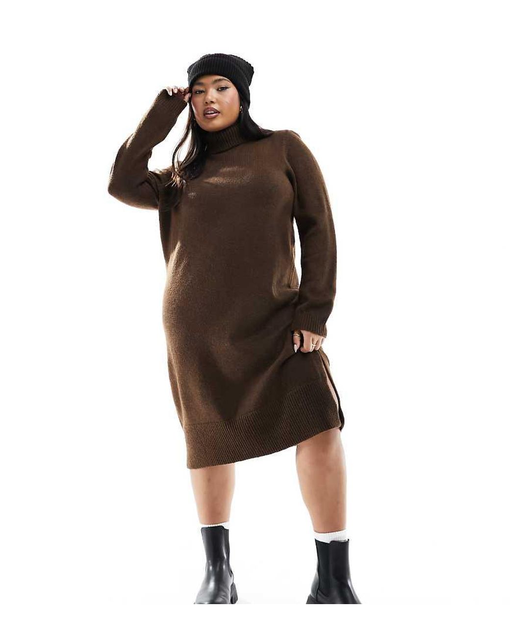 ONLY Black Roll Neck Knitted Dress