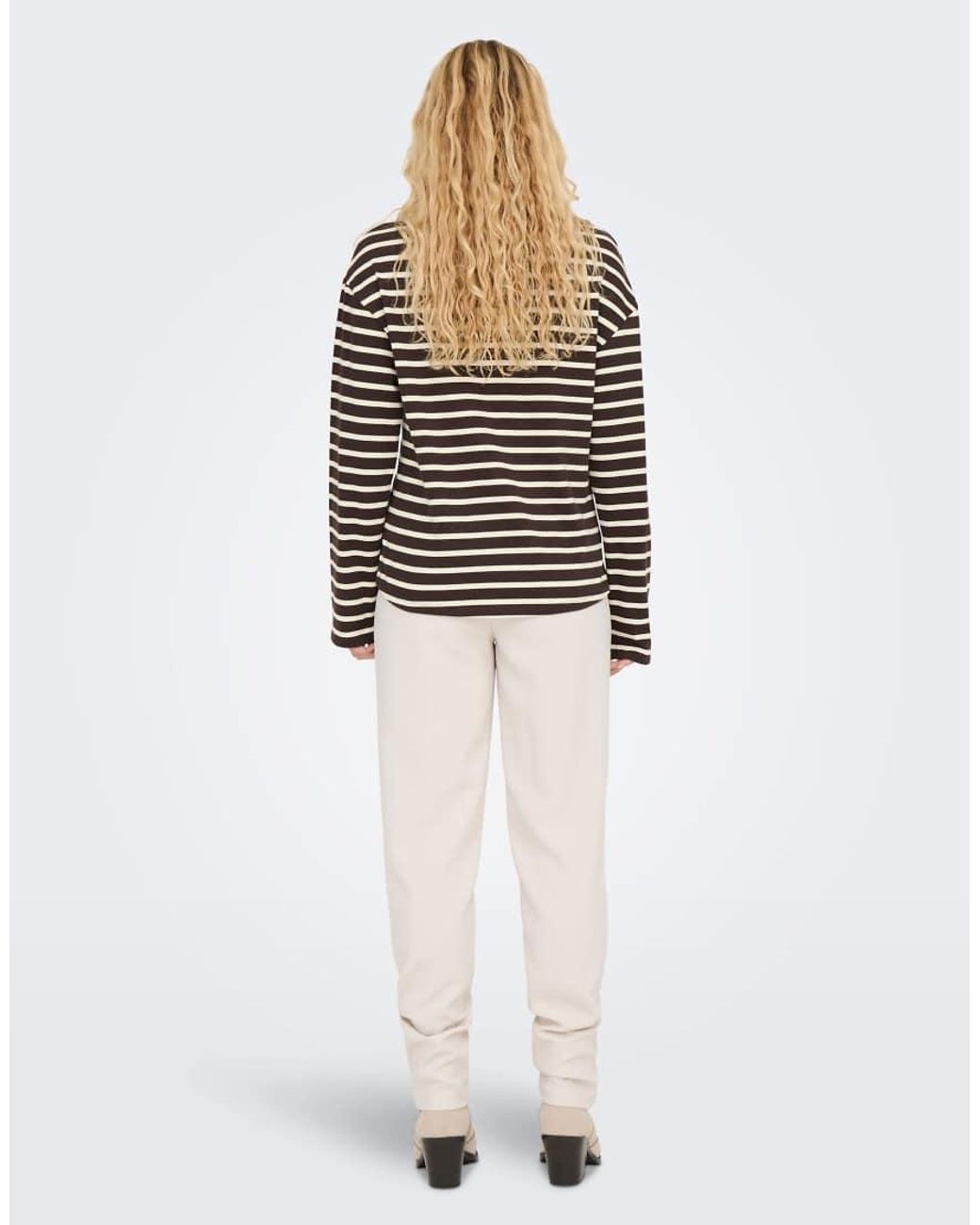 ONLY Gray Long Sleeve Boxy Top