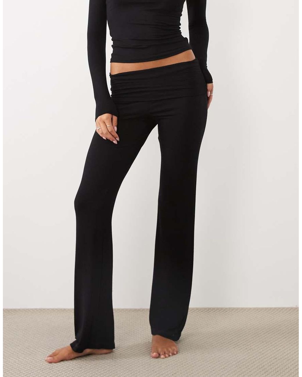 Cotton On White Airy Soft Roll Waist Pant