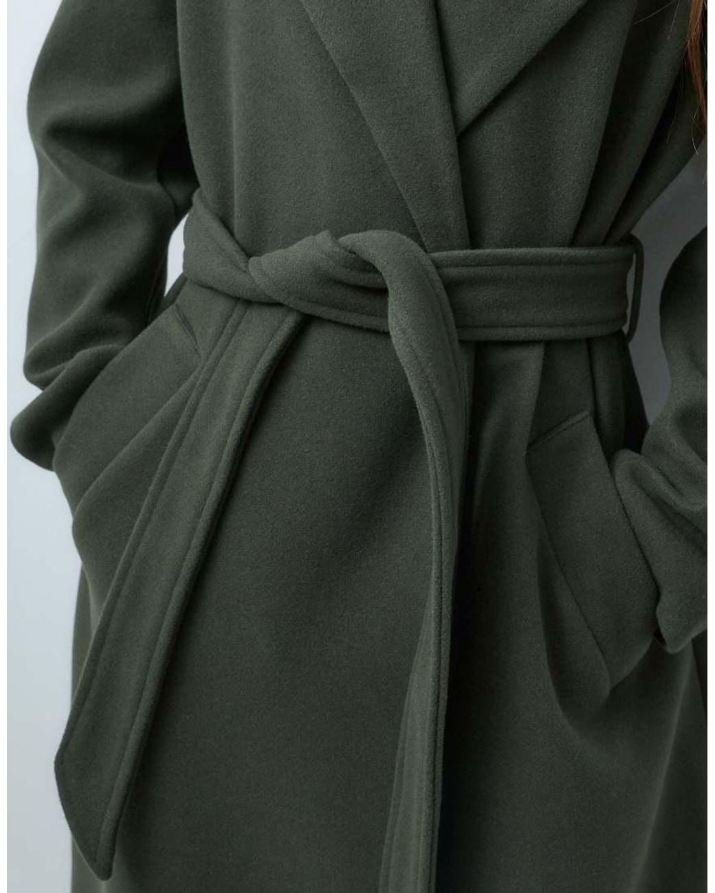 Vero Moda Green Belted Formal Maxi Coat
