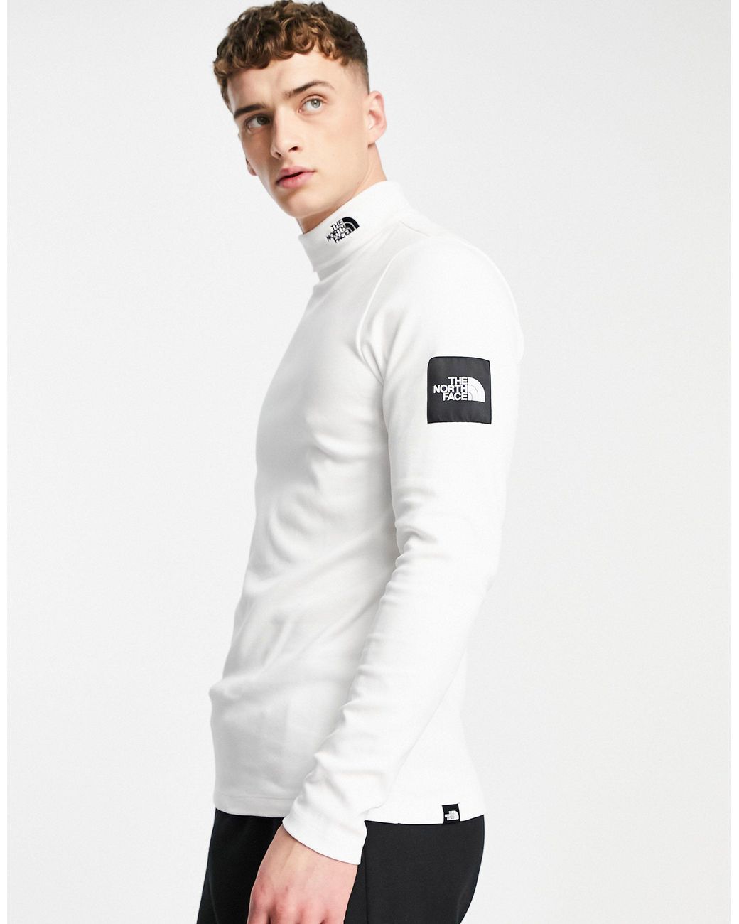 The North Face Black Box Long Sleeve Polar Long Sleeve Top in White for Men  | Lyst