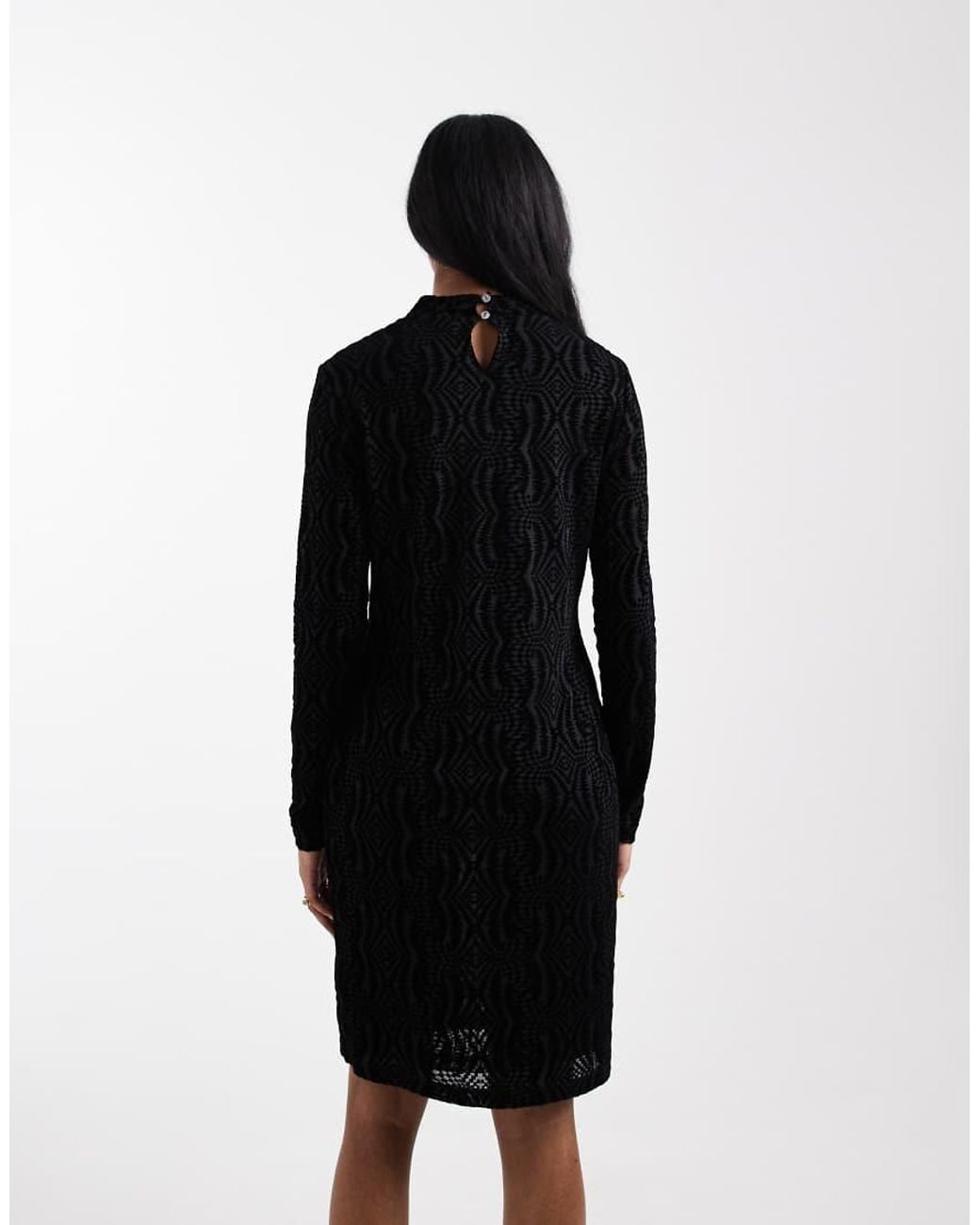 Fred Perry Black Mesh Dress
