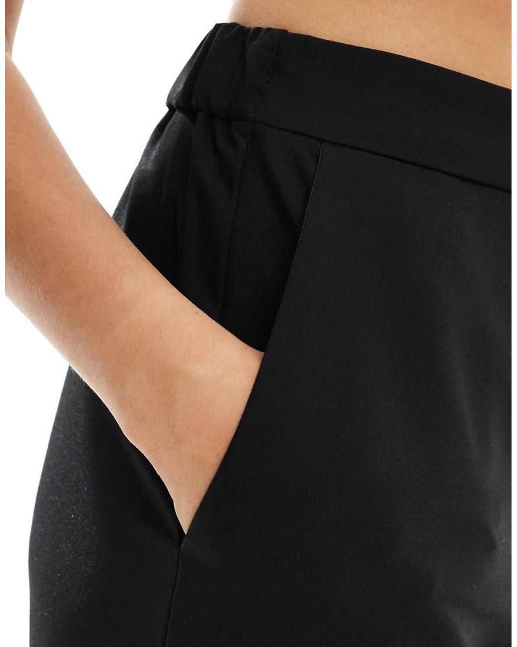 ASOS Black Tailored Relaxed Straight Leg Trousers