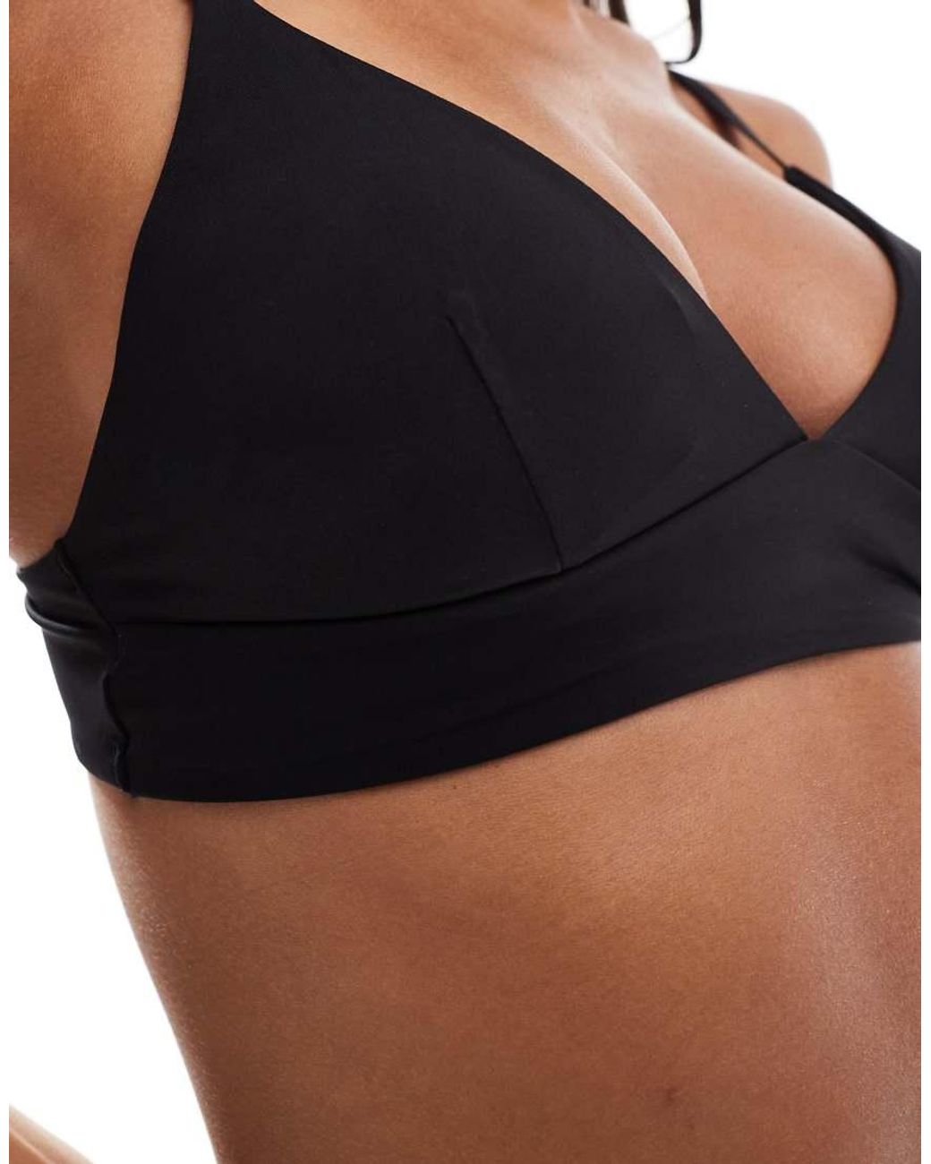 Pieces Black Seamless Triangle Bra
