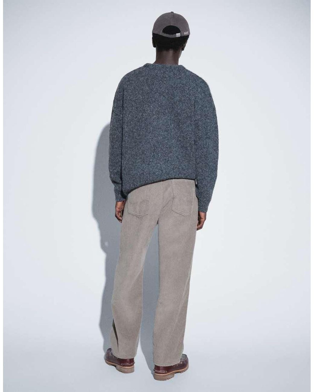 Jack & Jones Gray Alex Baggy Cord Trousers for men