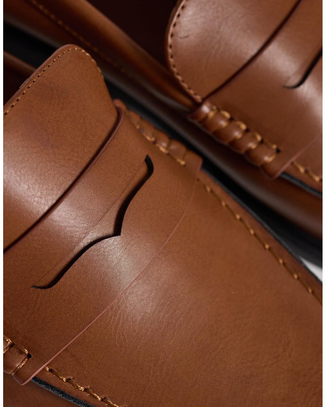 ASOS Brown Penny Loafers for men