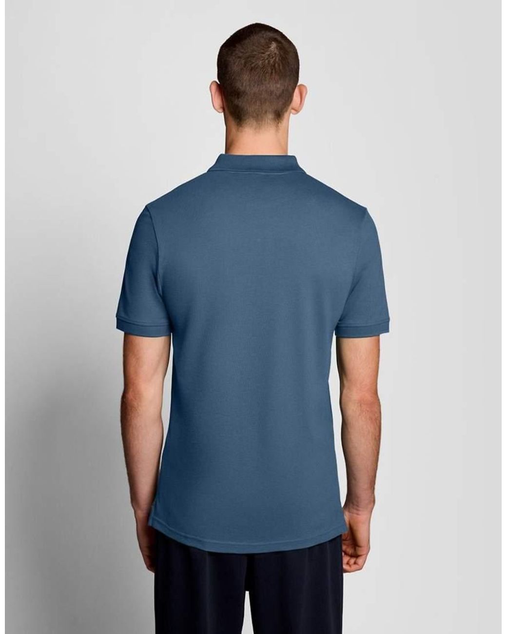 Lyle & Scott Blue Ss Polo Shirts Plain Polo Shirt for men