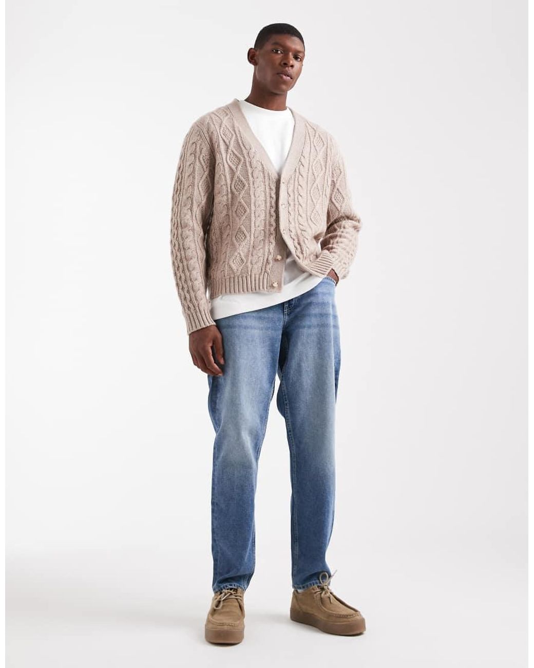 Levi's Natural Valencia Cable Knit Cardigan for men