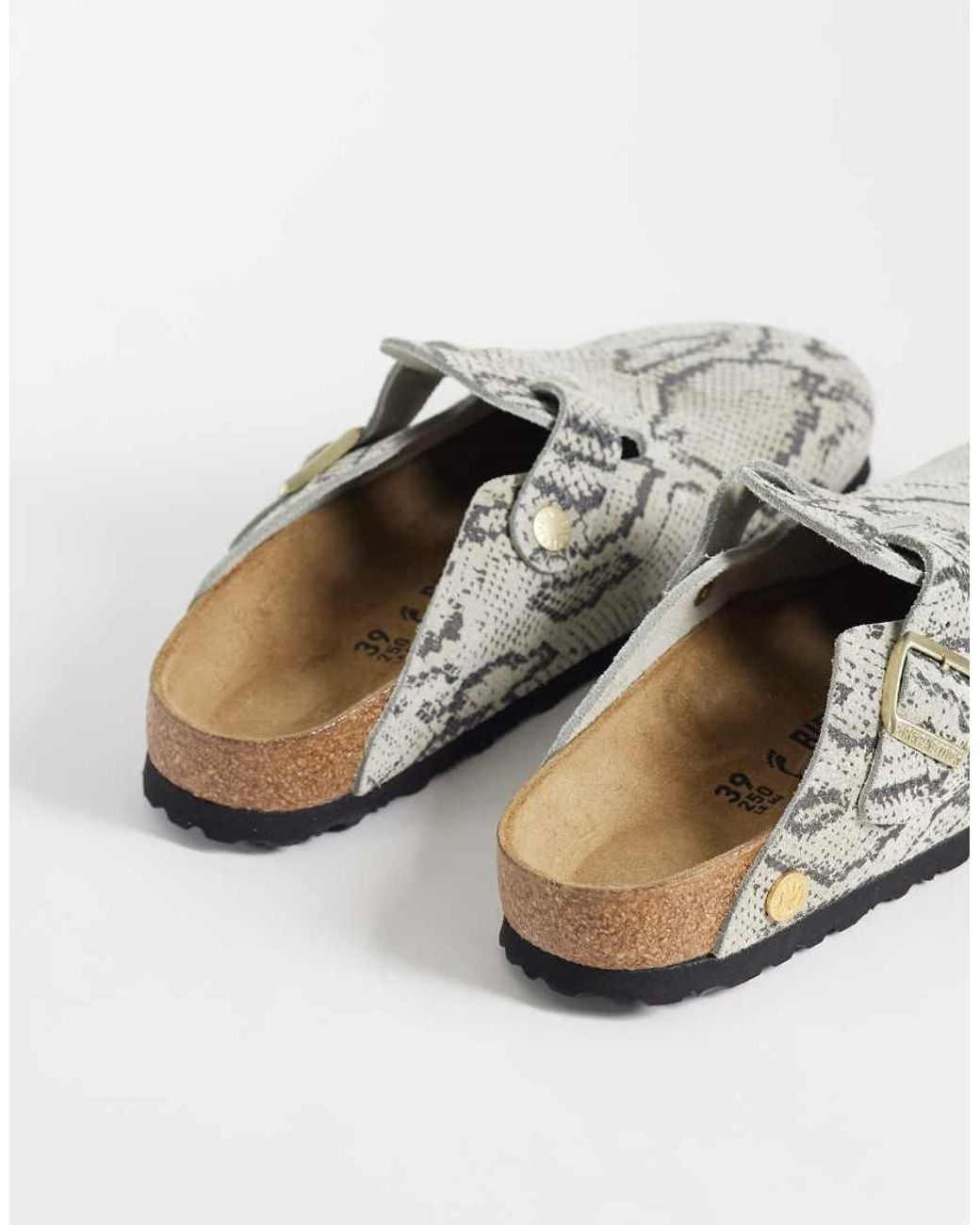 Birkenstock White Boston Narrow Fit Clogs