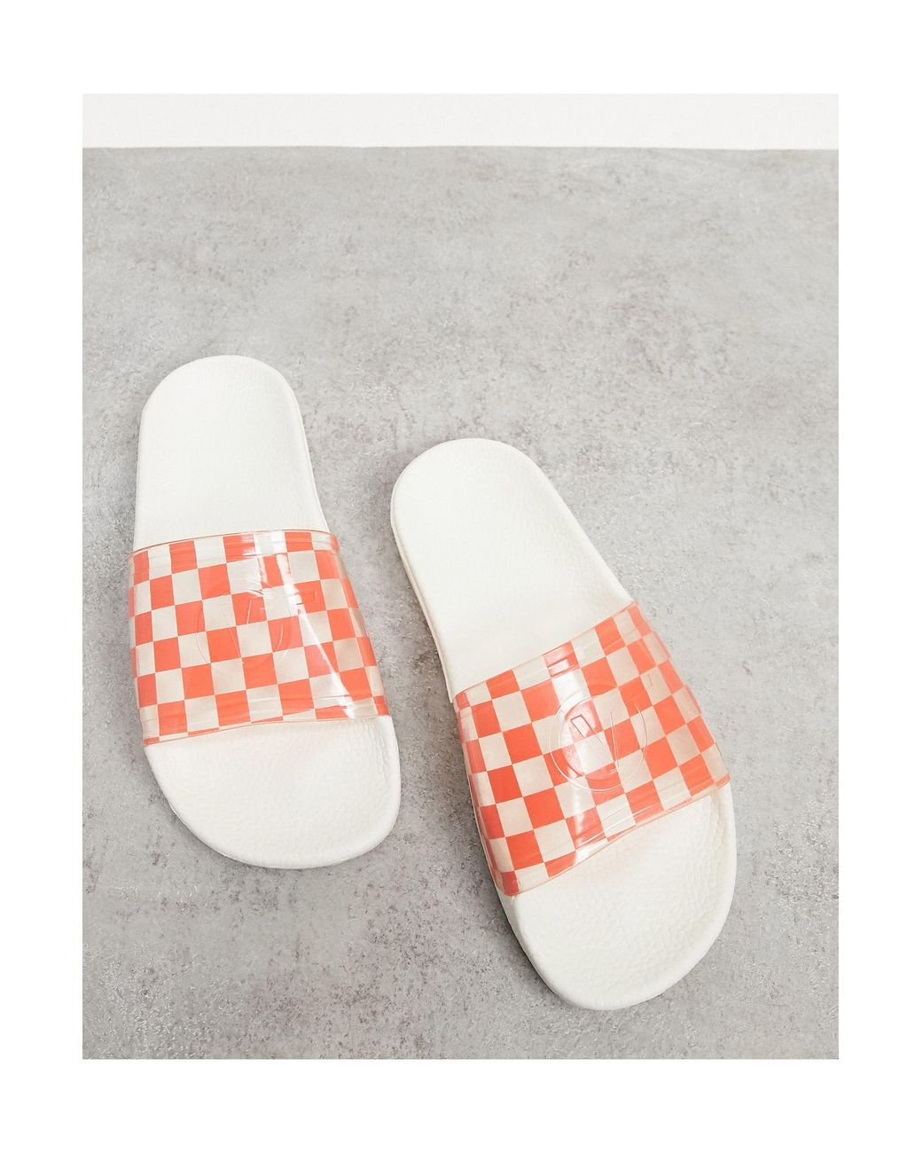 vans checkerboard slides price