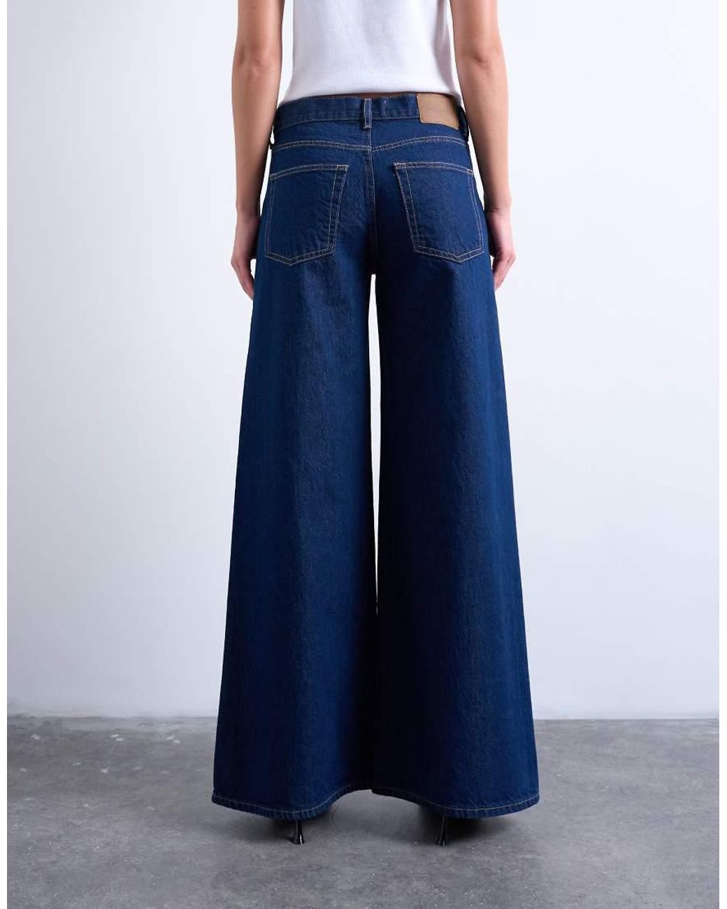 TOPSHOP Blue Horizon Wide Leg Jeans
