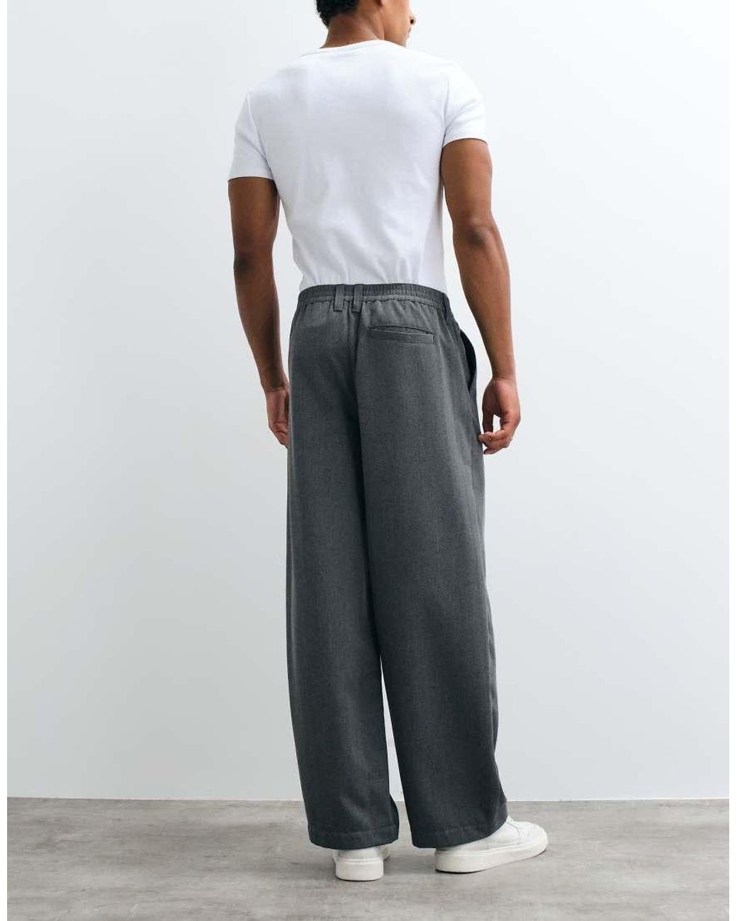 ASOS Blue Barrel Leg Trouser for men