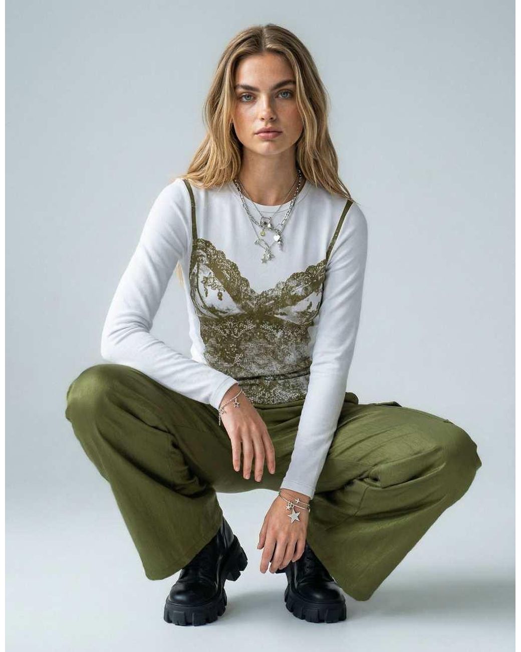 HYPEDROP Green Cargo Trousers