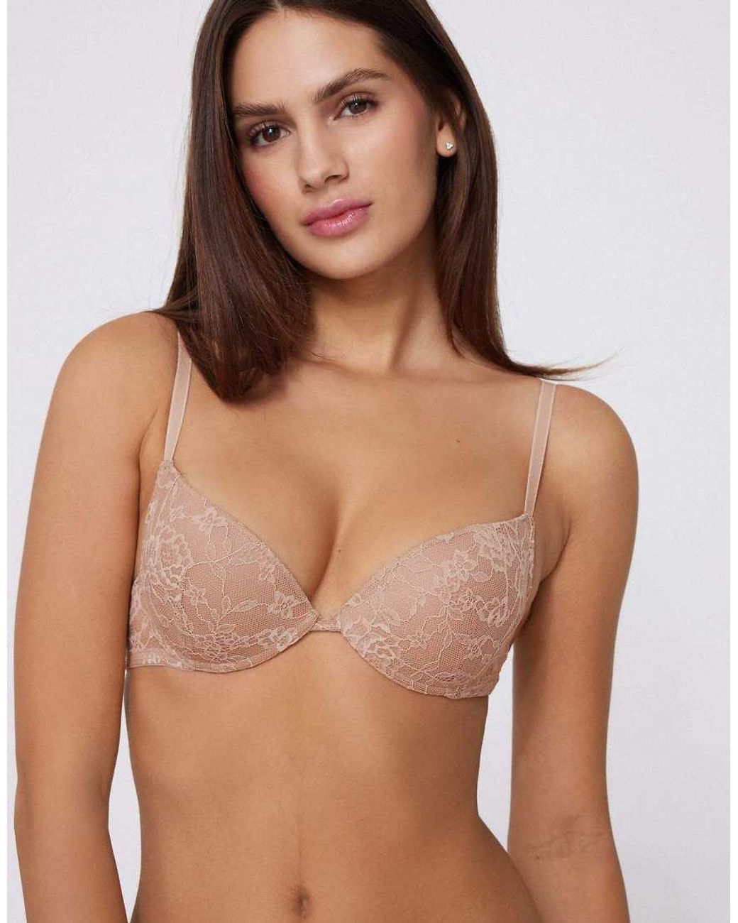 Tezenis Brown Los Angeles Lace Super Push-Up Bra